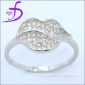 Women engagement ring silver pave setting rhodium plated wholesale